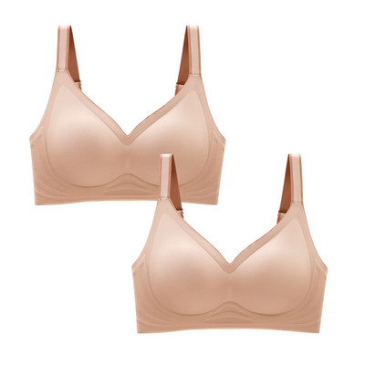 2 τμχ Εσώρουχα Νέο Έγχρωμο Λατέξ με ντεγκραντέ Ζελέ λουράκι Αντιολισθητικό σουτιέν Χωρίς ατσάλινο δαχτυλίδι Beauty Back For Women 6 Διαθέσιμα χρώματα