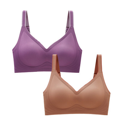 2 τμχ Εσώρουχα Νέο Έγχρωμο Λατέξ με ντεγκραντέ Ζελέ λουράκι Αντιολισθητικό σουτιέν Χωρίς ατσάλινο δαχτυλίδι Beauty Back For Women 6 Διαθέσιμα χρώματα