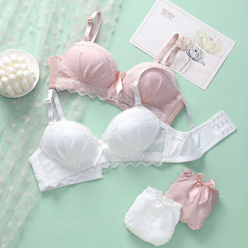 Luksuslik rinnahoidja komplekt, kuum allahindlus 1/2 tassi uus brändi seksikas intiimne Push Up tüdrukute aluspesu Lilletikandid pits Naiste rinnahoidja ja aluspüksid
