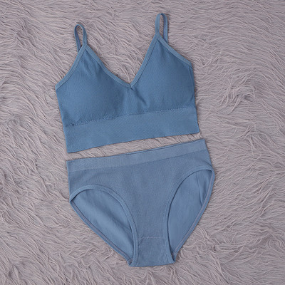 SALSPOR Sieviešu apakšveļas komplekts Bezšuvju krūšturis Seksīgi zema jostasvietas Biksītes Bez stieplēm Bralette Apakšveļa Krūšturis Kokvilnas Sieviešu komplekti