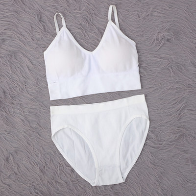 SALSPOR Sieviešu apakšveļas komplekts Bezšuvju krūšturis Seksīgi zema jostasvietas Biksītes Bez stieplēm Bralette Apakšveļa Krūšturis Kokvilnas Sieviešu komplekti