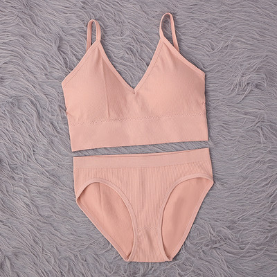 SALSPOR Sieviešu apakšveļas komplekts Bezšuvju krūšturis Seksīgi zema jostasvietas Biksītes Bez stieplēm Bralette Apakšveļa Krūšturis Kokvilnas Sieviešu komplekti