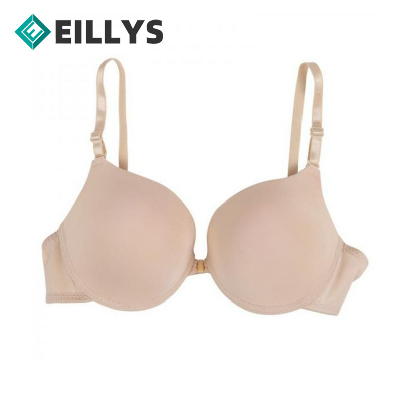 Sutien pentru piept mic pentru femei Lenjerie cu sârmă, primăvară, vară, fără sudură, sexy cu nasturi în față, sutien cu deschidere cu nasturi în față, lenjerie de corp Push Up