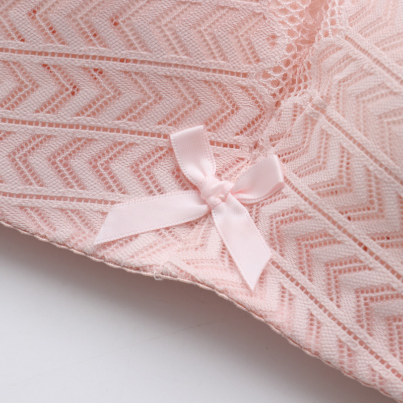 Sutiene din dantelă dulce mărime 46/105 pentru femei Sutien cu o cupă cu găuri Închidere la spate cu împingere în sus Lenjerie de corp confortabilă cu cupă plină ajustată