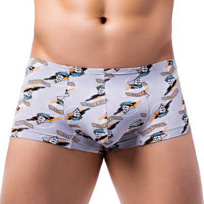 BRAVE PERSON Lenjerie pentru bărbați Boxeri pentru bărbați 2023 Chiloți noi pentru bărbați Trunchi cu imprimeu din nailon Boxeri pentru bărbați Pantaloni scurti U Convex Pouch