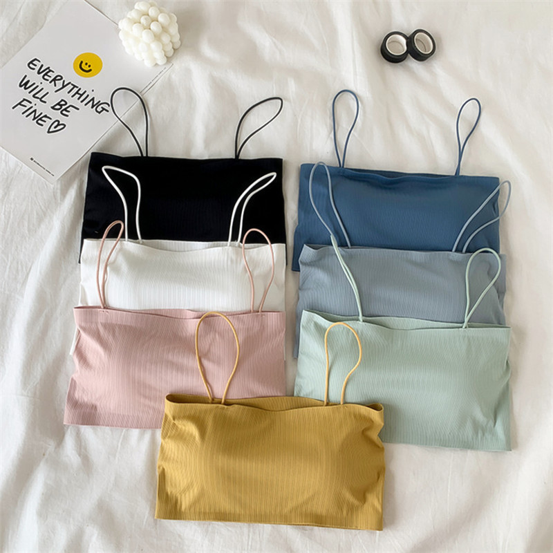 Γυναικείο μπλουζάκι αόρατο σουτιέν Σέξι μπαντό στράπλες εσώρουχα Streetwear Crop Top χωρίς ραφή Bustier Σέξι εσώρουχα