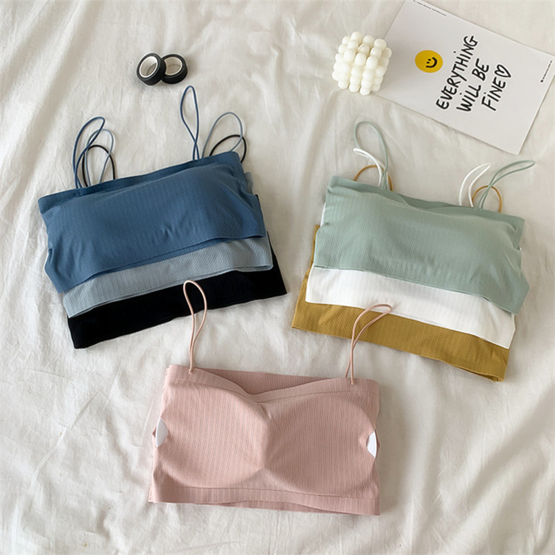 Γυναικείο μπλουζάκι αόρατο σουτιέν Σέξι μπαντό στράπλες εσώρουχα Streetwear Crop Top χωρίς ραφή Bustier Σέξι εσώρουχα
