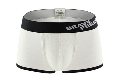 BRAVE PERSON Lenjerie de corp de culoare solidă Boxer sexy pentru bărbați Boxeri de nailon de înaltă calitate Lenjerie de corp Chiloți de modă pentru bărbați