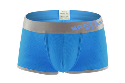 BRAVE PERSON Lenjerie de corp de culoare solidă Boxer sexy pentru bărbați Boxeri de nailon de înaltă calitate Lenjerie de corp Chiloți de modă pentru bărbați