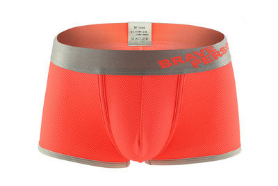 BRAVE PERSON Lenjerie de corp de culoare solidă Boxer sexy pentru bărbați Boxeri de nailon de înaltă calitate Lenjerie de corp Chiloți de modă pentru bărbați