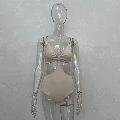 YiDuo, la modă pentru femei, de vară, fără mâneci, de culoare solidă, topuri bodycon, cu decolteu în V, decupate, sexy, body 2021 pentru femei, de club