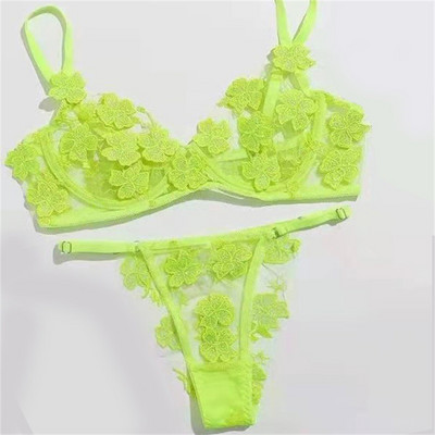 Enim müüdud uus naiste pitsiga tikitud aluspesu õhukesest võrgust läbipaistvast seksikas erootilise pesu alustraat, kootud rinnahoidja stringide komplekt