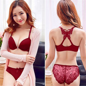 Queenral μπροστινό κλειστό Push Up Brassiere εσώρουχα Σέξι Σετ σουτιέν για Γυναικεία Εσώρουχα Μονόχρωμα Γυναικεία Σλιπ