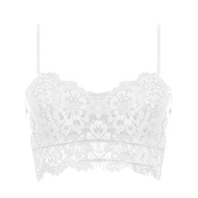 Νέο μπλουζάκι στήθος με τυλιγμένο λουράκι με δαντέλα Νέο εσώρουχο Bralett Γυναικείο καμισό μαύρο λευκό Γυναικείο Καλοκαιρινό σε μέγεθος Crop Top