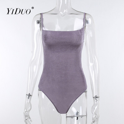 YiDuo 2022 Body noi pentru femei, cu bretele spaghete, cu gât tăiat, slim fit, sexy, solid, topuri bodycon pentru femei, îmbrăcăminte de stradă