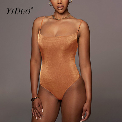 YiDuo 2022 Body noi pentru femei, cu bretele spaghete, cu gât tăiat, slim fit, sexy, solid, topuri bodycon pentru femei, îmbrăcăminte de stradă