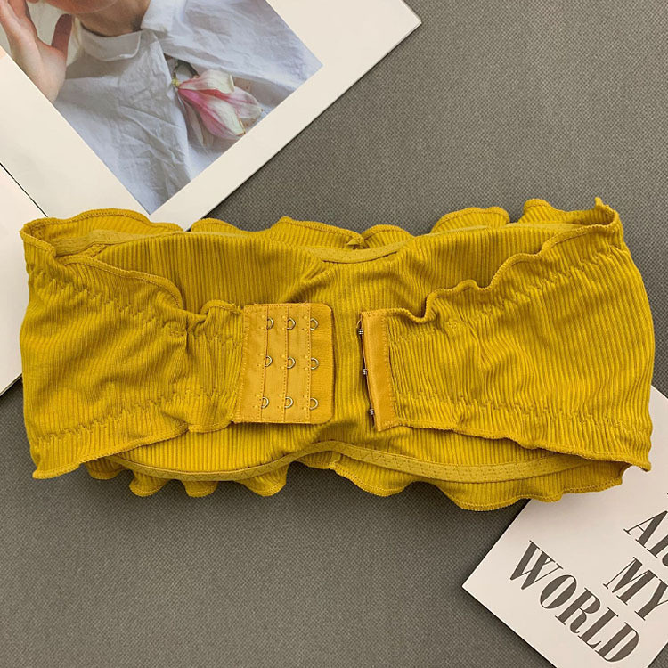 Μονοκόμματο Tube Top σουτιέν τυλιγμένο Στράπλες στήθος Αντιθαμβωτικό εσώρουχο με μαξιλαράκι στήθους Κοριτσίστικα εσώρουχα Άνετα γυναικεία μπλουζάκια