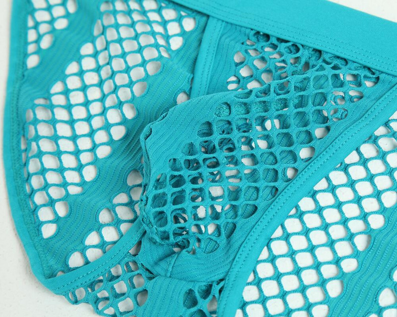 Seksi mrežaste muške gaćice Prozirno donje rublje Muške gaćice Perspektivne gaćice Visoke vilice za muškarce