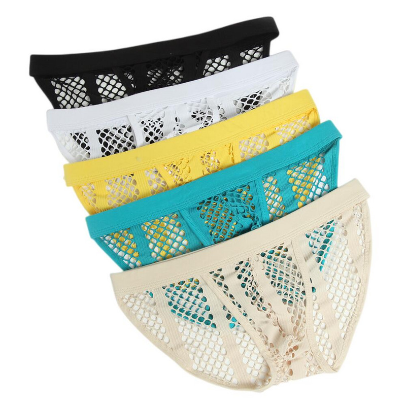 Seksi mrežaste muške gaćice Prozirno donje rublje Muške gaćice Perspektivne gaćice Visoke vilice za muškarce