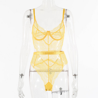 YiDuo Ljetni bodi od čipke Ženski cvjetni print V izrez Seksi bodi bez rukava Izrezani kombinezon 2021 Femlae Body Club Party Pink