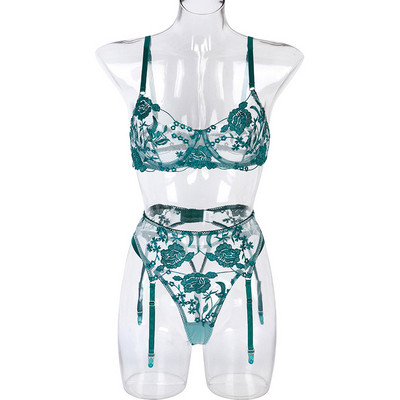 Lenjerie de corp transparentă din dantelă din broderie pentru femei, la modă nouă