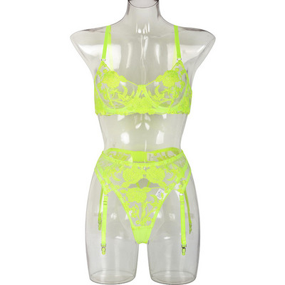 Lenjerie de corp transparentă din dantelă din broderie pentru femei, la modă nouă