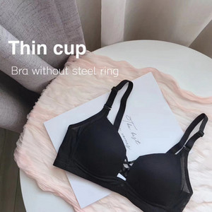Γυναικείο σουτιέν Wire Free Κοριτσίστικα αναπνεύσιμα εσώρουχα Σέξι σταυρό διάσπαση Stoma χωρίς ραφή Thin Cup Push Up Backless σουτιέν