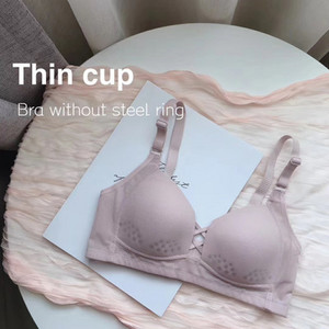 Γυναικείο σουτιέν Wire Free Κοριτσίστικα αναπνεύσιμα εσώρουχα Σέξι σταυρό διάσπαση Stoma χωρίς ραφή Thin Cup Push Up Backless σουτιέν