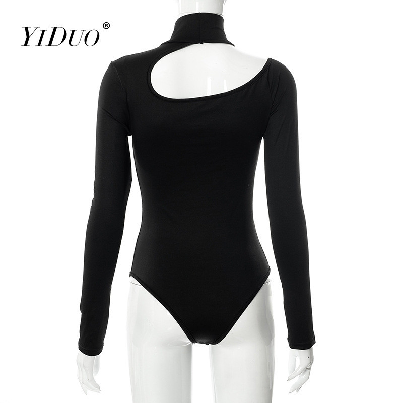 YiDuo 2022, viena pleca, melns bodijs ar kaklasaiti