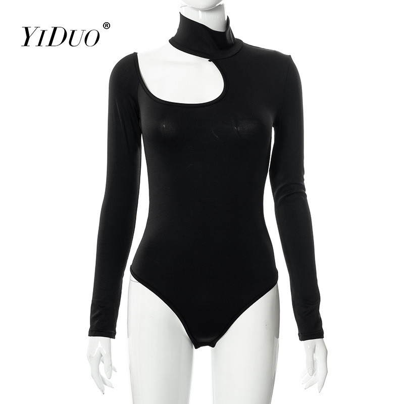 YiDuo 2022, viena pleca, melns bodijs ar kaklasaiti