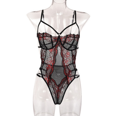 Body transparent YiDuo senzual pentru femei, lenjerie sexy sexy, costume erotice, decupat floral, body negru din dantelă, îmbrăcăminte de club, topuri 2022