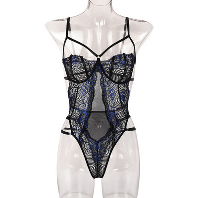 Body transparent YiDuo senzual pentru femei, lenjerie sexy sexy, costume erotice, decupat floral, body negru din dantelă, îmbrăcăminte de club, topuri 2022