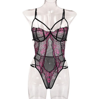 Body transparent YiDuo senzual pentru femei, lenjerie sexy sexy, costume erotice, decupat floral, body negru din dantelă, îmbrăcăminte de club, topuri 2022