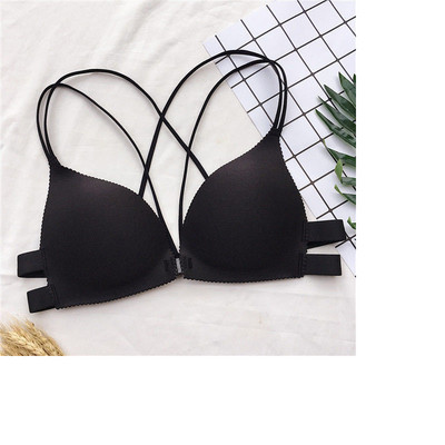 Sutien fără cusături pentru femei, cu închidere subțire în față, Lenjerie de corp, fără sârmă, pentru fete, sus cu tuburi, vestă moale, respirabilă, sutiene, rezistente la șocuri, frumusețe, spate, sport