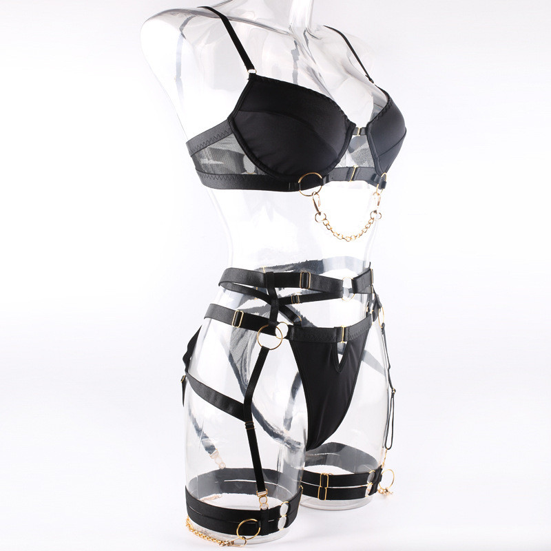 Aduloty naiste seksikas pesukett, dekoratiivne erootiline aluspesu rinnahoidja sukapael, õõnsas perspektiivis ööklubi kiusatuskomplekt