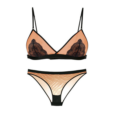 Σέξι Σετ σουτιέν σύρμα Δωρεάν διαφανή υπερλεπτά γυναικεία εσώρουχα χωρίς ραφή, χωρίς επένδυση, αναπνεύσιμα γυναικεία οικεία Γυναικεία δαντέλα Bralette