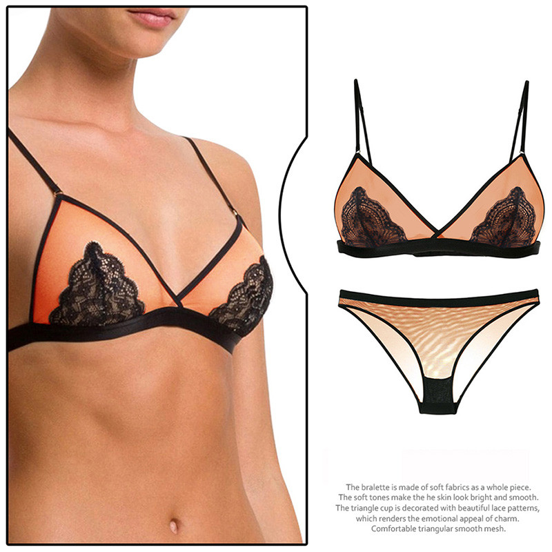 Σέξι Σετ σουτιέν σύρμα Δωρεάν διαφανή υπερλεπτά γυναικεία εσώρουχα χωρίς ραφή, χωρίς επένδυση, αναπνεύσιμα γυναικεία οικεία Γυναικεία δαντέλα Bralette