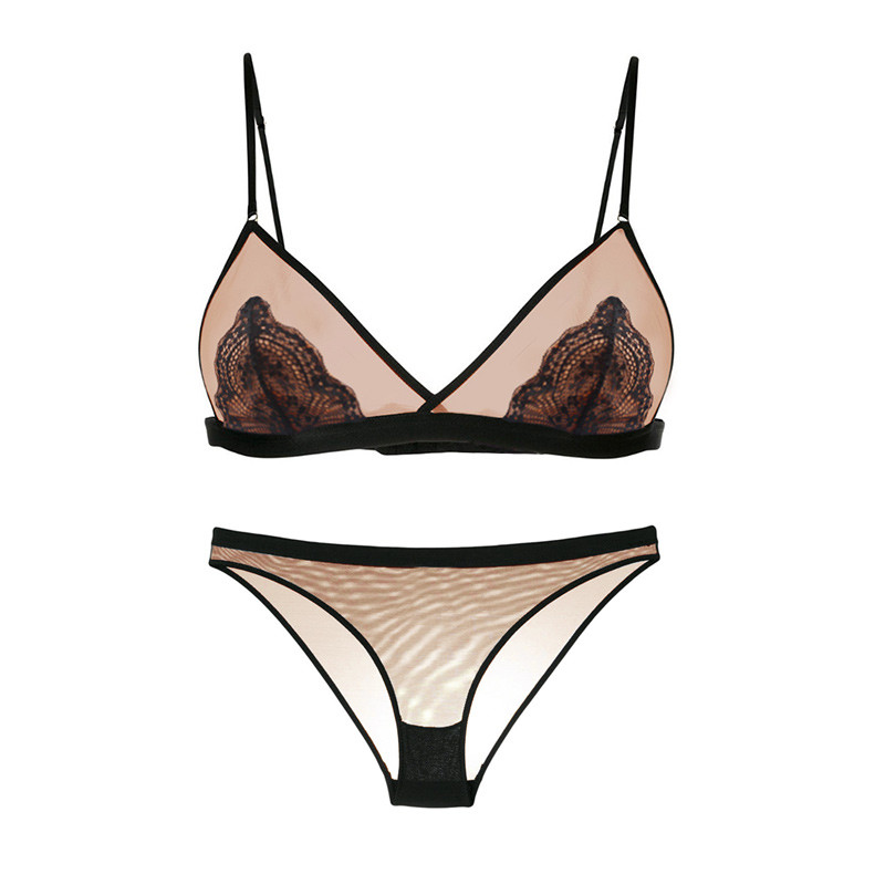 Σέξι Σετ σουτιέν σύρμα Δωρεάν διαφανή υπερλεπτά γυναικεία εσώρουχα χωρίς ραφή, χωρίς επένδυση, αναπνεύσιμα γυναικεία οικεία Γυναικεία δαντέλα Bralette