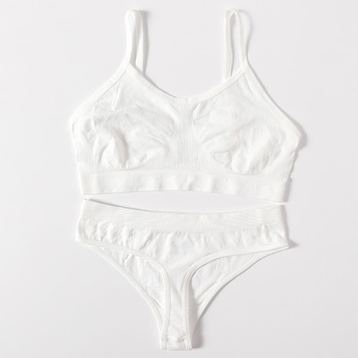 Set de sutien de 2 buc. Lenjerie de corp sexy, fără cusături, bralette pentru femei, set de chiloți sutien cu push up, sutien de fitness, set de lenjerie sexy pentru femei