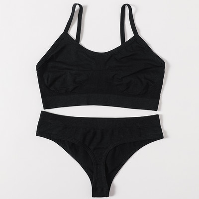 Set de sutien de 2 buc. Lenjerie de corp sexy, fără cusături, bralette pentru femei, set de chiloți sutien cu push up, sutien de fitness, set de lenjerie sexy pentru femei