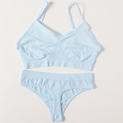 Set de sutien de 2 buc. Lenjerie de corp sexy, fără cusături, bralette pentru femei, set de chiloți sutien cu push up, sutien de fitness, set de lenjerie sexy pentru femei