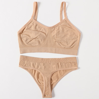 Set de sutien de 2 buc. Lenjerie de corp sexy, fără cusături, bralette pentru femei, set de chiloți sutien cu push up, sutien de fitness, set de lenjerie sexy pentru femei