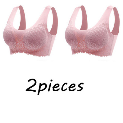 2 buc. Sutien din latex de dimensiuni mari Sutiene fără cusături pentru lenjerie de corp pentru femei BH Bralette Push Up cu pad Vest Sutien de sus Sutien Vest Wireless