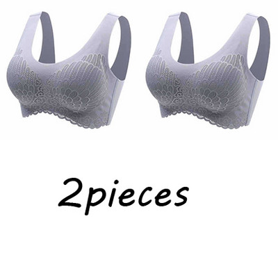 2 buc. Sutien din latex de dimensiuni mari Sutiene fără cusături pentru lenjerie de corp pentru femei BH Bralette Push Up cu pad Vest Sutien de sus Sutien Vest Wireless