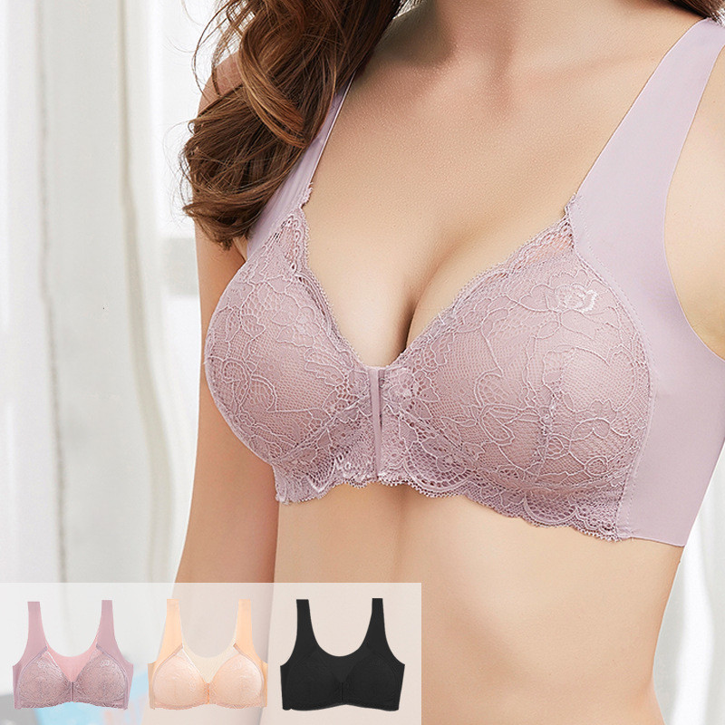 Prednje kopčanje Udoban grudnjak Prednja kopča Prsluk bez tragova Čipkasti grudnjaci Prekrasna leđa Donje rublje veće veličine