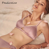 Set sutien și chiloți din mătase pentru Seturi de lenjerie intimă pentru damă Set de lenjerie lenjerie sexy Bralette Push Up Top femei femei 2 piese Haine exotice