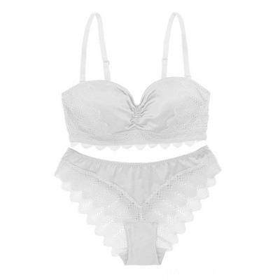 Set sutien și chiloți din mătase pentru Seturi de lenjerie intimă pentru damă Set de lenjerie lenjerie sexy Bralette Push Up Top femei femei 2 piese Haine exotice