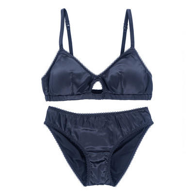 Set sutien și chiloți din mătase pentru Seturi de lenjerie intimă pentru damă Set de lenjerie lenjerie sexy Bralette Push Up Top femei femei 2 piese Haine exotice