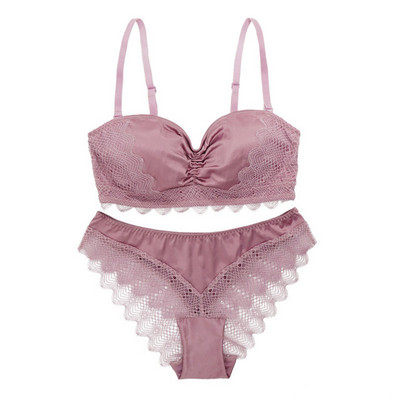Set sutien și chiloți din mătase pentru Seturi de lenjerie intimă pentru damă Set de lenjerie lenjerie sexy Bralette Push Up Top femei femei 2 piese Haine exotice