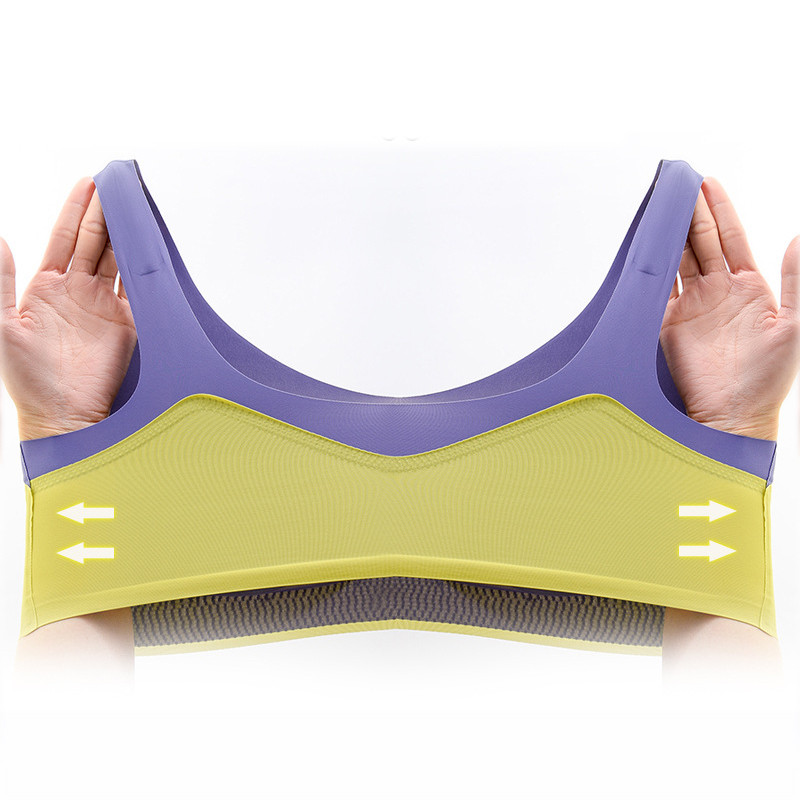 Νέο εσώρουχο λάτεξ 2021 Φιλικό προς το οξυγόνο 1.0 Σουτιέν χωρίς σήμανση χωρίς ατσάλινο δαχτυλίδι χτύπημα Χρώμα μόδας σε σχήμα U Όμορφο Ba